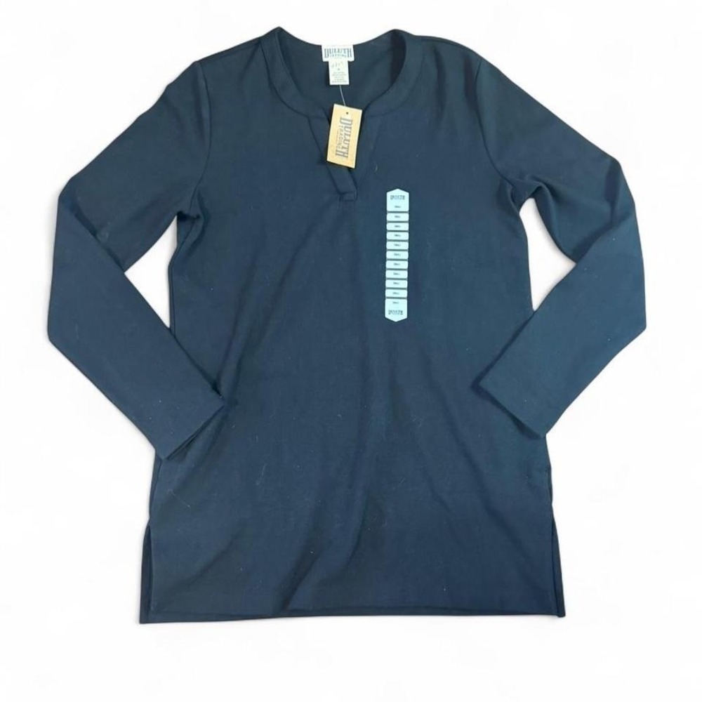 NWT Duluth Trading women's ponte pro tunic black long sleeve top size small
